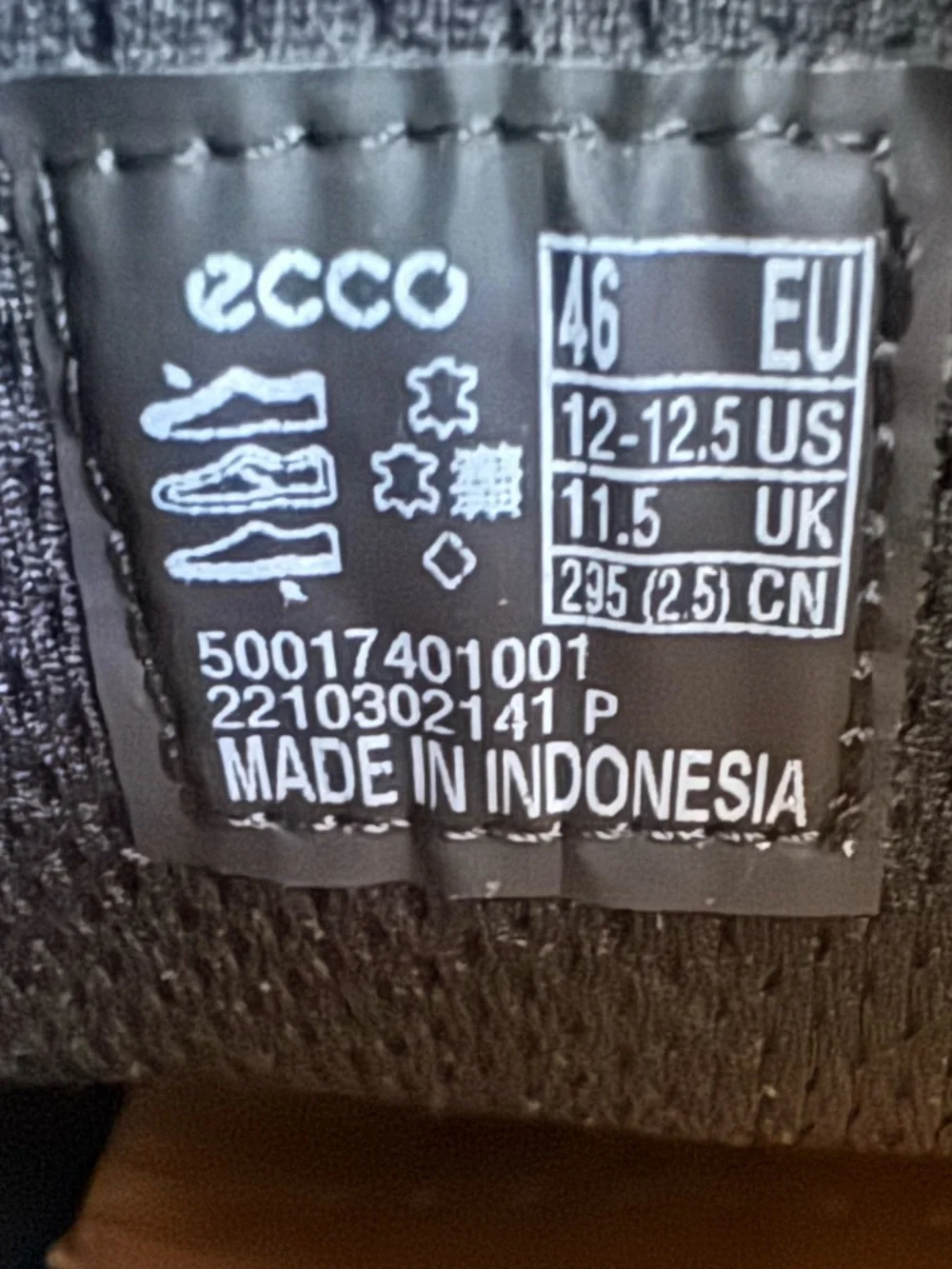 Ecco Helsinki 2.0 Bike Toe Derby Black Leather Size 46 / 12-12.5